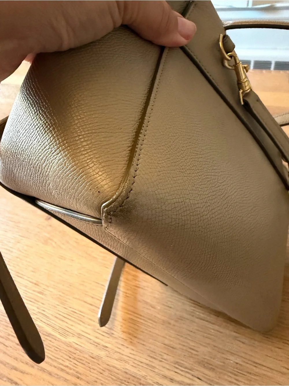 CELINE Taupe Brown Mini Nano Belt Satchel with Top Handle